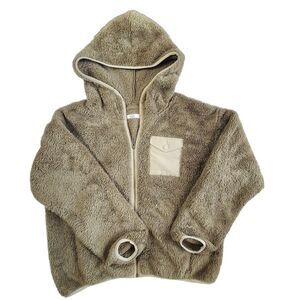 UGG Kadence Oversized Jacket‎ Medium Pale Green Hoodie Pockets Soft Fleece